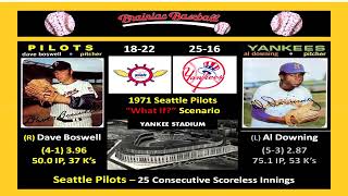 Game 41  1971 Seattle Pilots quotWhat Ifquot Scenario v New York Yankees  Yankee Stadium [upl. by Tenom]