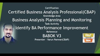 Identify Business Analysis Performance Improvement BA Exam Tutorials [upl. by Layla858]