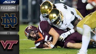 Notre Dame vs Virginia Tech Full Game  2018 ACC Football [upl. by Heimlich]