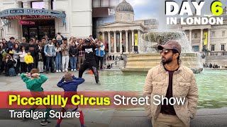 Piccadilly Circus London Street Show and Trafalgar Square [upl. by Netty870]