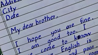 Write a letter to your brother about how to improve english [upl. by Esdras]