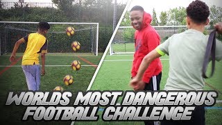 WORLDS most DANGEROUS FOOTBALL CHALLENGE  Worst decision of my life [upl. by Aiclid960]