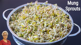 How to Sprout Green Moong Mung Beans At Home  How to Grow Sprouts At Home  Skinny Recipes [upl. by Lattonia620]