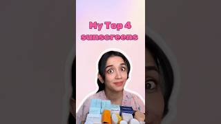 Top 4 sunscreens for all skin types shorts sunscreen musthaves bestsunscreenforface [upl. by Sik431]