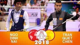 3Cushion HoChiMinh World Cup 2018  Ngo Dinh Nai vs Tran Quyet Chien [upl. by Tannen]