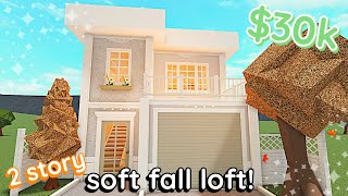 Soft 30k Bloxburg Fall Loft 2 Story House Build Tutorial [upl. by Uzia]