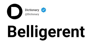 Belligerent Meaning In English [upl. by Anatniuq891]