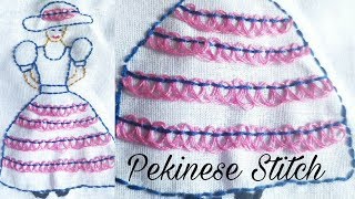 Pekinese Stitch Embroidery Work [upl. by Sachi]