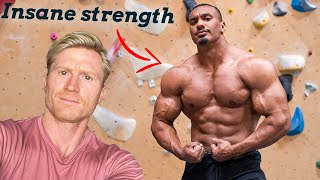 The strongest powerlifter tries climbing  Larry Wheels [upl. by Orly]