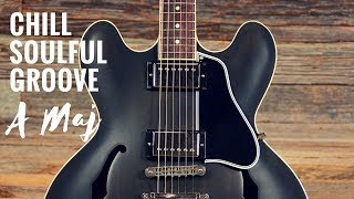 Chill Soulful Groove  Guitar Backing Track Jam in A [upl. by Acinna]