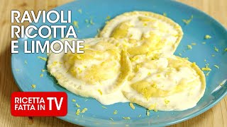 RAVIOLI RICOTTA E LIMONE di Benedetta Rossi 🍋 Ricetta TV Fatto in Casa per Voi [upl. by Jori]