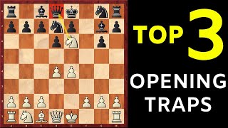 Top 3 Chess Opening TRAPS To Win Fast in Blitz amp Bullet [upl. by Krein]