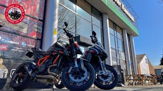 Ride to Colchester Kawasaki on a 2021 Ducati Multistrada 950 S and a 2021 KTM Super Duke 1290 R [upl. by Arbmahs522]