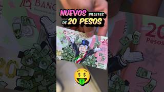 💲ESTOS son los NUEVOS BILLETES de 20 PESOS 💲🤑 tiktok shorts humor [upl. by Arutak]