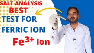 Test for ferric Fe3 ion salt analysis for cation class 11th and 12th saltanalysis [upl. by Oniskey]