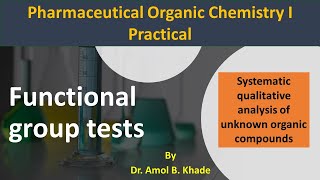 Functional group detection test for organic compounds I qualitative analysis of organic compounds [upl. by Notsahc]