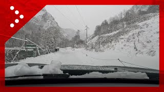 Valtournenche ambiente innevato camera car tra AnteySaintAndré e Cervinia [upl. by Iveson]