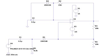 Monostable Multivibrator741 opamp using LTSPICE [upl. by Essyle]