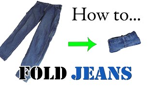 Army Packing Hack How to Fold Jeans for Travel  Compact Efficient Roll Vacation  Road Trips [upl. by Nollid]