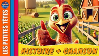 La petite poule rousse  une belle histoire pour enfants et une chanson [upl. by Eerrehc]