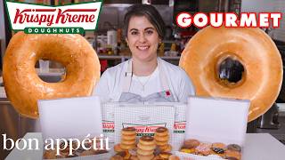 Pastry Chef Attempts to Make Gourmet Krispy Kreme Doughnuts  Gourmet Makes  Bon Appétit [upl. by Eilime728]