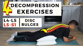 L4 L5  L5 S1 disc bulges decompression exercise for immediate pain relief [upl. by Luben]