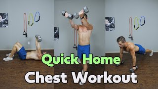 Quick Home Chest Workout for Beginners Using Dumbbells [upl. by Devinne244]