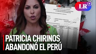 Patricia CHIRINOS ABANDONÓ el PERÚ tras asegurar que pedirían su detención [upl. by Estevan]