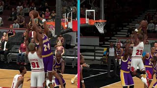 ALL TIME LOS ANGELES LAKERS VS ALL TIME CHICAGO BULLS NBA 2K25 GAME PLAY FULL GAME HIGHLIGHTS PC [upl. by Oirrad]