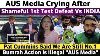 Aus Media Crying After Ind Beat Aus 1st Test 2024  Pakistani Reaction on Ind Beat Aus 1st Test 2024 [upl. by Eninotna]