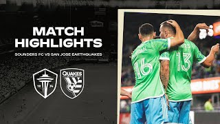 HIGHLIGHTS Seattle Sounders FC vs San Jose Earthquakes  September 18 2024 [upl. by Atinnod]