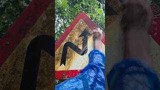 Cleaning 🛑 sign board 💯keralashorts youtubeshorts signboards [upl. by Saltzman]