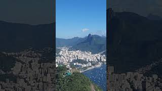 Copacabana beach from cable car travel riodejaneiro brazil [upl. by Wakefield]