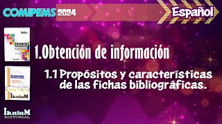 Obtención de información  propósitos y características de las fichas bibliográficas  COMIPEMS 2024 [upl. by Catina935]