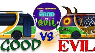 Kids Rhymes Good vs Evil Bus battles [upl. by Lamrert803]