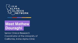 Alpha Clinics Network  Meet Mathew Douraghi [upl. by Manup]