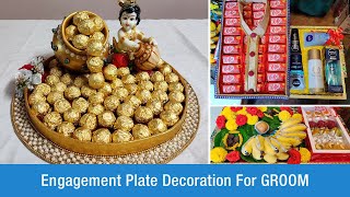 Engagement Plate Decoration For GROOM For orders call  9964595886  7411960203 [upl. by Nodaj]