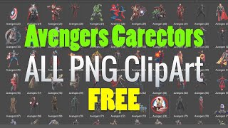 Incredible Avengers Characters Free PNG ClipArt for Instant Download [upl. by Neils501]