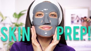 Skin Prep Routine Before a BIG Event  Tweezerman x Huda Beauty  Melissa Alatorre [upl. by Kcolttam]