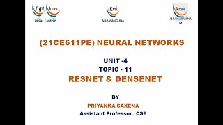 UNIT4RESNET AND DENSE NET [upl. by Tengdin]