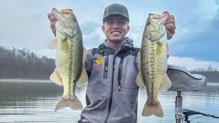 Bass Fishing Lake Linville KY Grass Fishing [upl. by Atires]