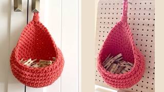 Cesta colgante a crochet  Home Handwork Diy [upl. by Zilada471]