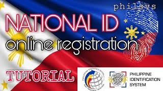 NATIONAL ID ONLINE REGISTRATION  HOW TO REGISTER TO PHILSYS ONLINE TUTORIAL [upl. by Quince547]