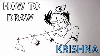 How to draw  KRISHNA abstract [upl. by Eissehc]