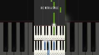 DIE WITH A SMILE short piano cover Lady Gaga Bruno Mars [upl. by Issak]