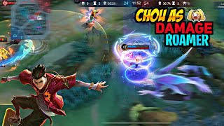 Roaming Chou STUN Skin with Hard Damage Build ☠️ mlbb chou [upl. by Ikoek473]