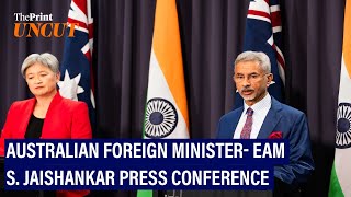 S Jaishankars attack at Canada during press conference with Australian Foreign Minister Full [upl. by Hamo]