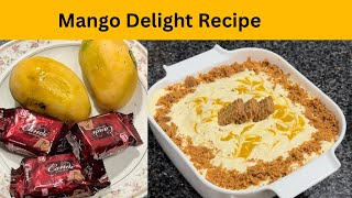 Mango Delight  Easy Mango Delight Recipe  Quick And Easy Mango Delight Recipe With Candy Biscuits [upl. by Hgielrahc548]