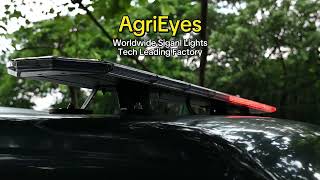 AgriEyes AGW18 High Bright Police Warning LED Strobe Light Bar with 360° rotating coverage [upl. by Nylakcaj]