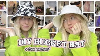 HOW TO sew a bucket hat  DIY reversible bucket hat with FREE PATTERN [upl. by Cirtemed643]